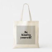 MINIMALIST TYPOGRAPHY QUOTE TOTE BAG (Achterkant)