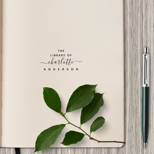 Minimalist uit de bibliotheek van elegant script 	rubberstempel