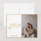 Minimalist Valentine's Day Custom Photo & Text Briefkaart (Voorkant / Achterkant)