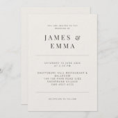 Minimalist  | Warm White Kaart (Voorkant / Achterkant)