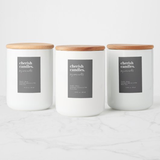 Minimalist Wax Melt Pack Label Voedselcontainer Etiket (Flessen)