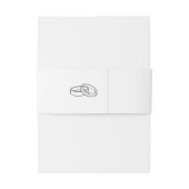 Minimalist Wedding Belly Band Wrap | Elegant Uitnodigingen Wikkel (Achterkant Voorbeeld)