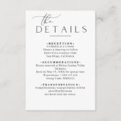 Minimalist Wedding Details Enclosure card Informatiekaartje (Voorkant)