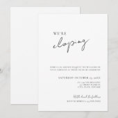 Minimalist Wedding Elopement Invitation (Devant / Derrière)