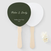 Minimalist Wedding Fan Keepsake Handwaaier (Voorkant en achterkant)