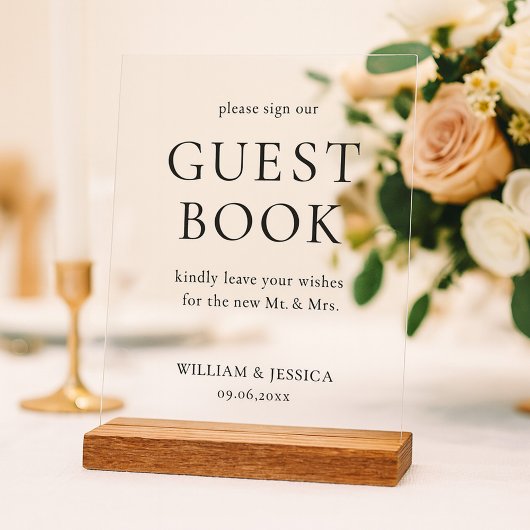 Minimalist Wedding Guest Book