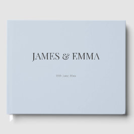 Minimalist Wedding Guest Book | Dusky Blue Gastenboek