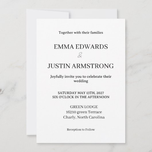 Minimalist Wedding Invitation (Dos)