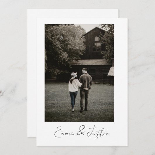 Minimalist Wedding Invitation (Devant / Derrière)