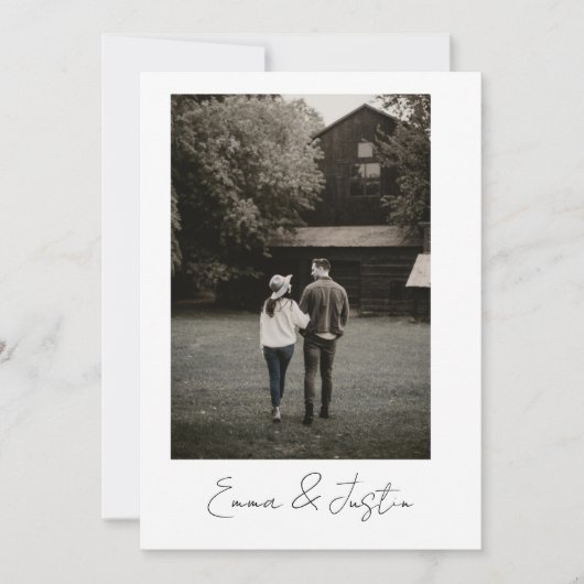 Minimalist Wedding Invitation Kaart (Voorkant)