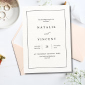 Minimalist Wedding Invitation Neutral Elegant Chic
