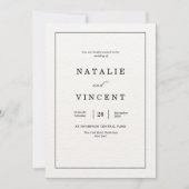 Minimalist Wedding Invitation Neutral Elegant Chic (Devant)