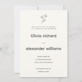 Minimalist Wedding Invitation Template (Devant)
