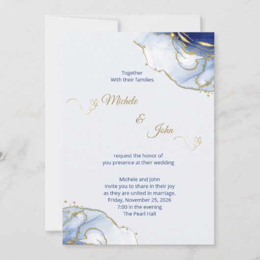 Minimalist Wedding Invitation Template (Devant)