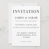 Minimalist Wedding Invitation Template | Elegant (Devant)