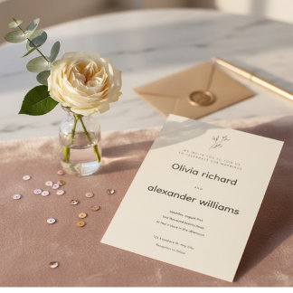 Minimalist Wedding Invitation Template Kaart