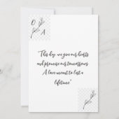 Minimalist Wedding Invitation Template Kaart (Achterkant)