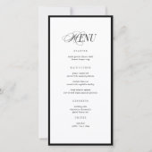 Minimalist Wedding Menu and Thank You Note (Devant)