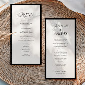 Minimalist Wedding Menu and Thank You Note