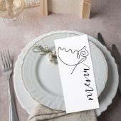 Minimalist Wedding Menu Card