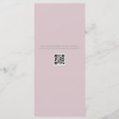Minimalist Wedding Menu Dusky Rose (Achterkant)