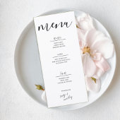 Minimalist Wedding Menu Sign