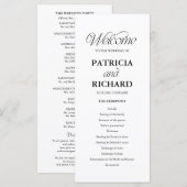 Minimalist Wedding Order of Service Program Programma (Voorkant / Achterkant)