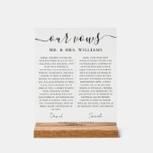 Minimalist Wedding Our Vows with Elegant Script (Recto)