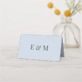 Minimalist Wedding Place Cards | Dusky Blue (Achterkant)