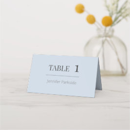 Minimalist Wedding Place Cards | Dusky Blue