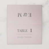 Minimalist Wedding Place Cards | Dusky Rose (Buitenkant ongevouwen)