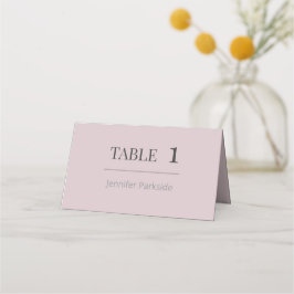 Minimalist Wedding Place Cards | Dusky Rose