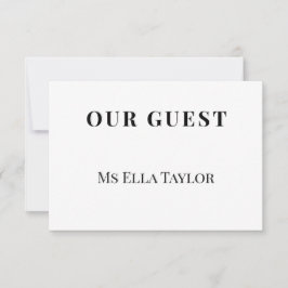 Minimalist Wedding Place Name Card | Table Seating