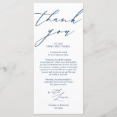 Minimalist Wedding Place Setting Thank You Card Programma (Voorkant)