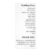 Minimalist Wedding Program – Simple & Elegant Reclamekaart (Achterkant)