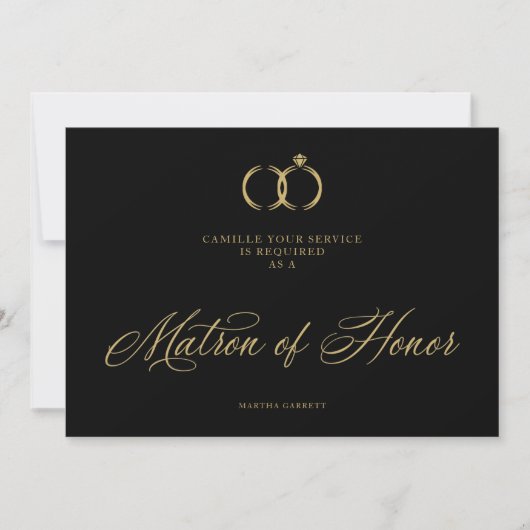Minimalist Wedding Rings Matron of Honor Luxury (Voorkant)
