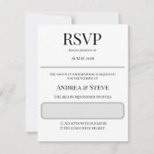 Minimalist Wedding RSVP Card | Editable Template (Devant)
