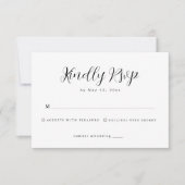  Minimalist Wedding RSVP Response Card (Devant)