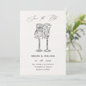 Minimalist wedding save the date (Staand voorkant)