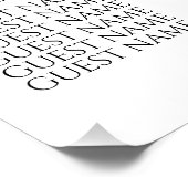 Minimalist Wedding Seating Chart | Custom Modern  Perfect Poster (Hoek)