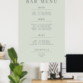 Minimalist Wedding Sign Poster Pale Sage (Thuiskantoor)