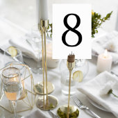 Minimalist Wedding Table Number Card Kaart