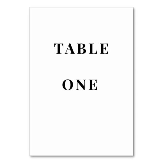 Minimalist Wedding Table Numbers | Elegant Cards Kaart (Voorkant)