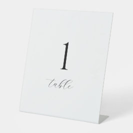 Minimalist Wedding Table Numbers | Modern Tabletop Reclamebord Met Voetstuk
