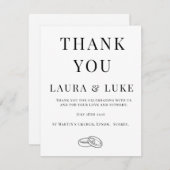 Minimalist Wedding Thank You Card | Editable Bedankkaart (Voorkant / Achterkant)