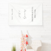 Minimalist Wedding Welcome Sign | Custom Modern  Spandoek (Insitu)