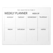 Minimalist weekly planner  notepad notitieblok (Voorkant)