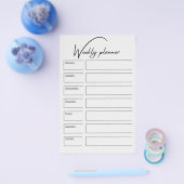 Minimalist Weekly Planner Vertical Schedule Layout Flyer (Enkel)