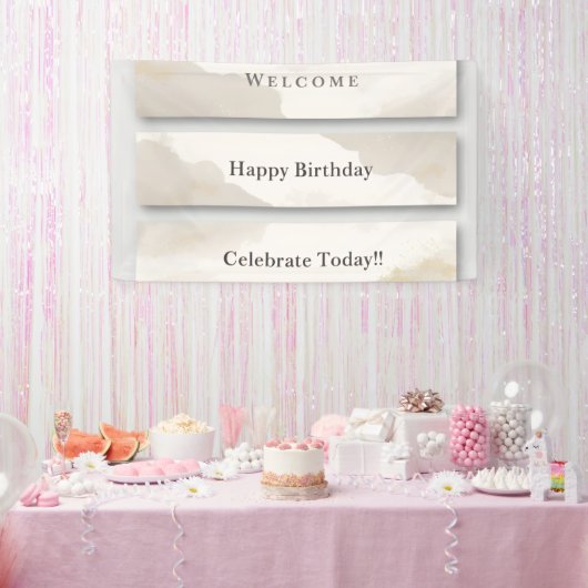 Minimalist Welcome & Celebration Banner | Modern (Feest)