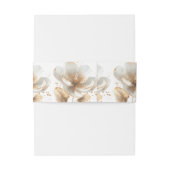 Minimalist White and Gold Wedding Uitnodigingen Wikkel (Achterkant Voorbeeld)